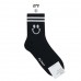 Wholesale Fashionable Two Strips Smile Face Non-slip Quarter Socks