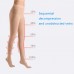 25-30 MmHg Varicose Veins Open Toe Stockings Thigh High Compression Pantyhose