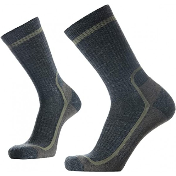 Custom design embroidered logo knit warm merino wool socks for hiking