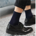 Solid Color Black Mens Office Socks