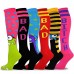 Different colors available over the knee high cotton sport compression socks