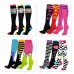 Different colors available over the knee high cotton sport compression socks
