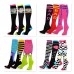 Different colors available over the knee high cotton sport compression socks