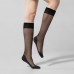 Ladys Silky Sheer Knee High Stockings
