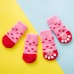 Cotton breathable 2 pairs custom antislip dog socks