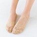 Summer Women Soild Color Cool Breathable Low Cut Lace Socks