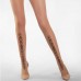 Factory Women Fashion Custom Pattern High Stretch Jacquard Tattoo Tights