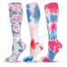 Customized colorful tie dye compression socks Customized colorful tie dye compression socks