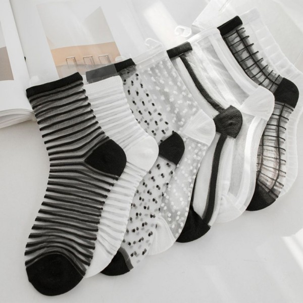 Fashion nylon cristal transparent socks Fashion nylon cristal transparent socks