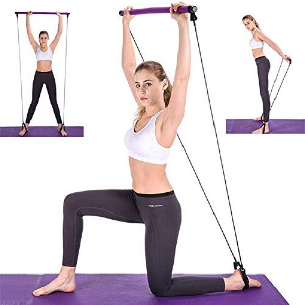 Yoga Pilates Reformer Resistance Band Toning Bar Stick Yoga Pilates Reformer Resistance Band Toning Bar Stick