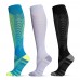 Reflective 20-30mmHg sports nylon knee high compression socks