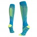Reflective 20-30mmHg sports nylon knee high compression socks