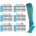 Reflective 20-30mmHg sports nylon knee high compression socks