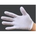 White cotton knitted disposable working glove