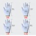 White cotton knitted disposable working glove
