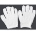 White cotton knitted disposable working glove