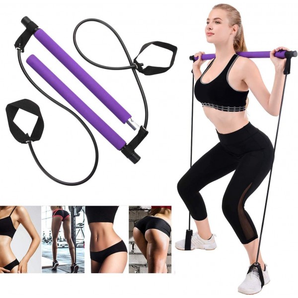 Portable Pilates Bar Kit with Exercise Resistance Band Portable Pilates Bar Kit with Exercise Resistance Band