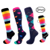 3 pairs per pack colorful compression socks for running