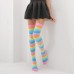 Wholesale Fitting Thigh High Rainbow Colorful Striped Socks Wholesale Fitting Thigh High Rainbow Colorful Striped Socks