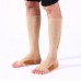 Anti bacteria open toe custom copper nylon zipper compression socks