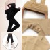 silk tight pantyhose Plain black women full terry warm stirrup office winter pantyhose/ tights
