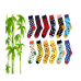 Customized anti bacterial fashionable socks popular colorful bamboo socks