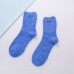 Customizable women crew winter fuzzy socks cozy calming warm bed socks