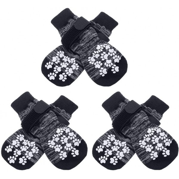 EXPAWLORER Double Side Anti-Slip Dog Socks with Adjustable Straps - Strong Traction Control for Indoor on Hardwood Floor Wear, Best Puppy Pet Paw Protection EXPAWLORER Double Side Anti-Slip Dog Socks with Adjustable Straps - Strong Traction Control for Indoor on Hardwood Floor Wear, Best Puppy Pet Paw Protection