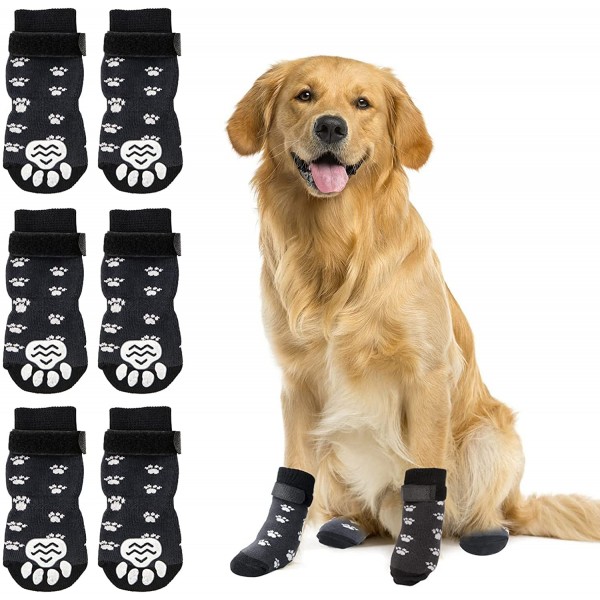 Anti Slip Dog Socks - Dog Gripping Socks with Straps Traction Control for Indoor on Hardwood Floor Wear, Pet Paw Protector for Small Medium Large Dogs M Anti Slip Dog Socks - Dog Gripping Socks with Straps Traction Control for Indoor on Hardwood Floor Wear, Pet Paw Protector for Small Medium Large Dogs M
