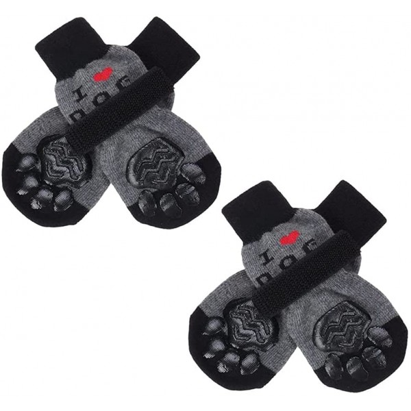 Dog Socks Anti Slip, I LOVE DOG Pattern, Comfortable Dog Paw Protectors with Adjustable Straps Traction Control for Hardwood Floor Dog Socks Anti Slip, I LOVE DOG Pattern, Comfortable Dog Paw Protectors with Adjustable Straps Traction Control for Hardwood Floor