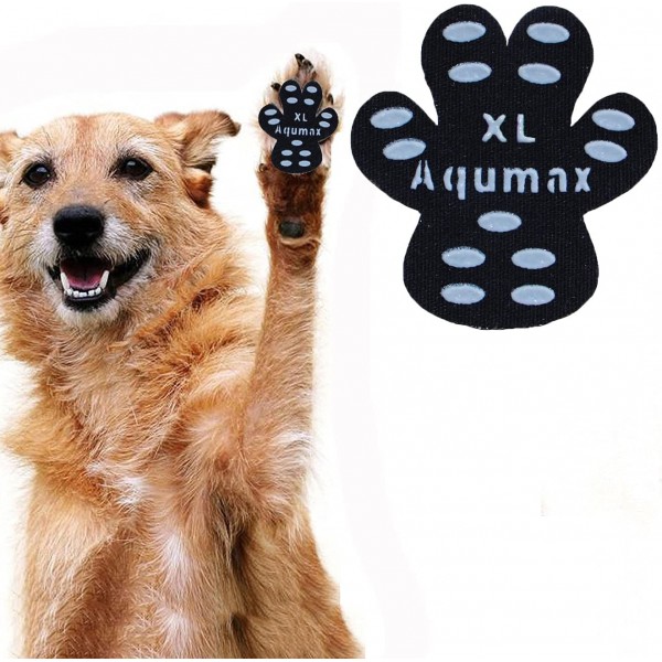 Aqumax Dog Anti Slip Paw Grippings Traction Pads,Paw Protection with Stronger Adhesive, Non-Toxic,Multi-Use on Hardwood Floor or Injuries,12 sets-48 Pads XL Black Aqumax Dog Anti Slip Paw Grippings Traction Pads,Paw Protection with Stronger Adhesive, Non-Toxic,Multi-Use on Hardwood Floor or Injuries,12 sets-48 Pads XL Black
