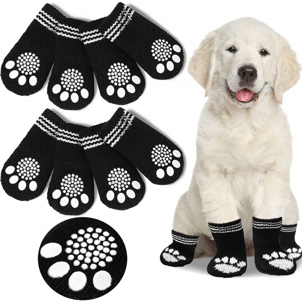 Anti Slip Dog Socks Dog Paw Protector Non Slip Pet Socks Knitted Puppy Socks Dog Gripping Socks Paw Patterns Pet Paw Protection with Rubber Reinforcement for Medium Dogs and Cats Indoor Wear Anti Slip Dog Socks Dog Paw Protector Non Slip Pet Socks Knitted Puppy Socks Dog Gripping Socks Paw Patterns Pet Paw Protection with Rubber Reinforcement for Medium Dogs and Cats Indoor Wear