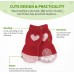 Printed Small Dogs Socks Soft Breathable Cotton Pet Socks Cute and Lovely for Small Dogs and Cats. (Heart, 4)