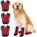 Anti Slip Dog Socks - Dog Gripping Socks with Straps Traction Control for Indoor on Hardwood Floor Wear, Pet Paw Protector for Small Medium Large Dogs L