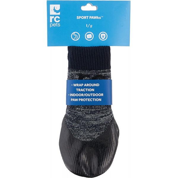 RC Pet Products Sport PAWks Dog Socks, Paw Protection, Large, Charcoal Heather (64205012) RC Pet Products Sport PAWks Dog Socks, Paw Protection, Large, Charcoal Heather (64205012)