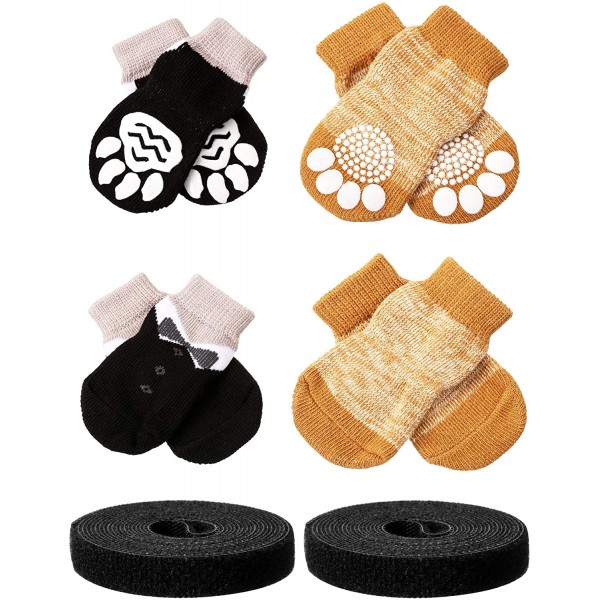 Anti-Slip Pet Socks Dog Socks Pet Paw Protectors Traction Control for Small Breed Dogs Indoor Wear with 2 Rolls Grippings Anti-Slip Pet Socks Dog Socks Pet Paw Protectors Traction Control for Small Breed Dogs Indoor Wear with 2 Rolls Grippings