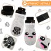 Anti Slip Dog Socks, Adjustable Pet Non Slip Dog Paw Protection with Paw Pattern for Puppy Doggy Indoor Traction Control Wear on Floor (Medium)