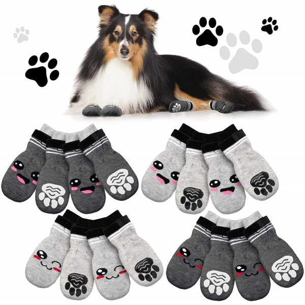Anti Slip Dog Socks, Adjustable Pet Non Slip Dog Paw Protection with Paw Pattern for Puppy Doggy Indoor Traction Control Wear on Floor (Medium) Anti Slip Dog Socks, Adjustable Pet Non Slip Dog Paw Protection with Paw Pattern for Puppy Doggy Indoor Traction Control Wear on Floor (Medium)