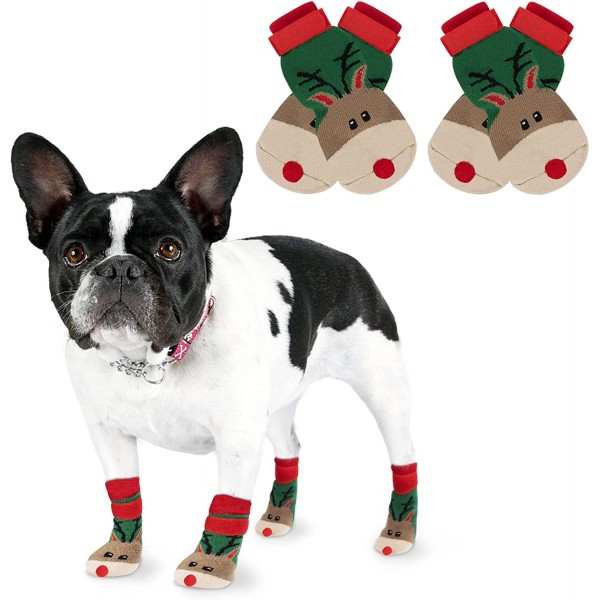 Christmas Dog Socks - Non Slip Dog Gripping Socks with with Adjustable Straps Traction Control for Hardwood Floor, Pet Paw Protector for Small Medium Large Dogs Small Christmas Dog Socks - Non Slip Dog Gripping Socks with with Adjustable Straps Traction Control for Hardwood Floor, Pet Paw Protector for Small Medium Large Dogs Small