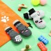 Anti Slip Dog Socks, Adjustable Pet Non Slip Dog Paw Protection with Paw Pattern for Puppy Doggy Indoor Traction Control Wear on Floor (Medium)