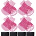 Frienda Dog Socks Pet Knit Socks Anti-Slip Cat Socks Adjustable Paw Protector for Small Puppies and Kittens Traction Control (Pink,S)