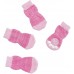 Printed Small Dogs Socks Soft Breathable Cotton Pet Socks Cute and Lovely for Small Dogs and Cats. (Pink, 4)