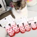 FAJASPET Fajaspet8 Pcs/Set Small Pet Dog Socks Soft Knitted Cotton Rubber Particles Non-Slip Socks Suitable for Small and Medium Size Dogs and Cats Paw Protector for Indoor Hardwood Floor Walking