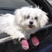 Frienda Dog Socks Pet Knit Socks Anti-Slip Cat Socks Adjustable Paw Protector for Small Puppies and Kittens Traction Control (Pink,S)