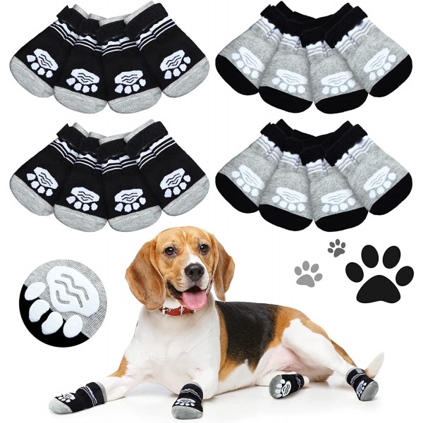 Anti-Slip Dog Socks Double Side Dog Grippings Socks with Adjustable Straps Non Slip Pet Paw Protector, Traction Control for Indoor on Hardwood Floor for Small Medium Large Dogs (Medium) Anti-Slip Dog Socks Double Side Dog Grippings Socks with Adjustable Straps Non Slip Pet Paw Protector, Traction Control for Indoor on Hardwood Floor for Small Medium Large Dogs (Medium)