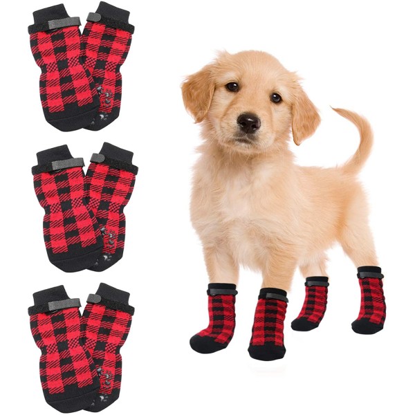 Anti Slip Dog Socks - Dog Gripping Socks with Straps Traction Control for Indoor on Hardwood Floor Wear, Pet Paw Protector for Small Medium Large Dogs S Anti Slip Dog Socks - Dog Gripping Socks with Straps Traction Control for Indoor on Hardwood Floor Wear, Pet Paw Protector for Small Medium Large Dogs S