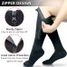 Zip Compression Socks, Unisex Medical 15-20 mmHg Zipper Compression Socks