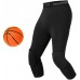Basketball Compression Pants, Basketball 3/4 Capri Leggings with Knee Pads