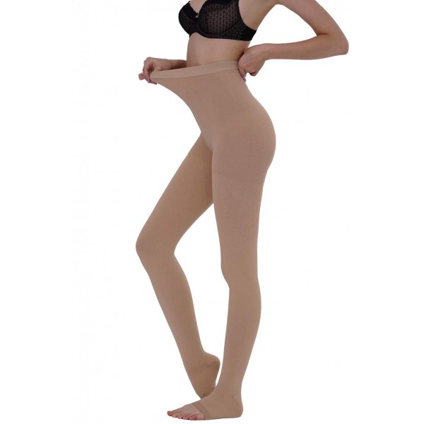 Compression Tights, Unisex Open Toe, Opaque, Firm Support 15-20mmHg Graduated Compression Pantyhose Compression Tights, Unisex Open Toe, Opaque, Firm Support 15-20mmHg Graduated Compression Pantyhose