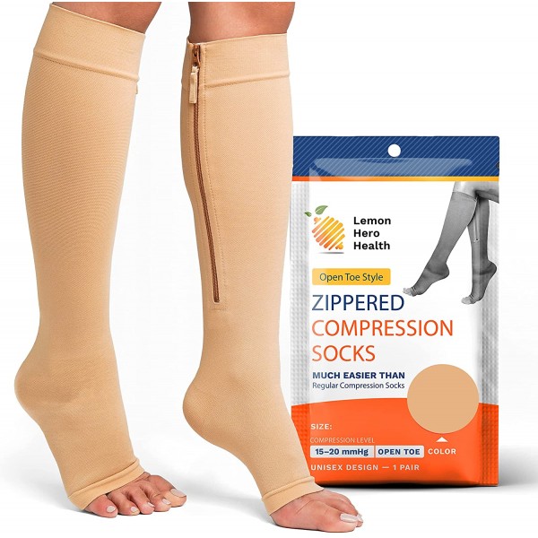 Amazon Compression Socks, 15-20mmHg Medical Zippered Compression Socks with Zipper Amazon Compression Socks, 15-20mmHg Medical Zippered Compression Socks with Zipper